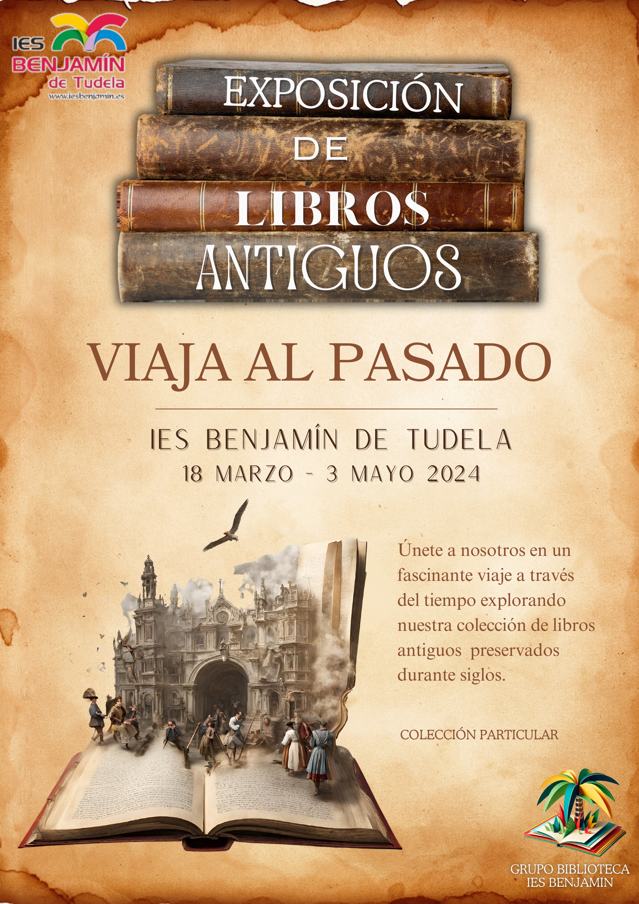 Exposición Libros antiguos en IES Benjamín de Tudela